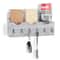 NEX™ Rustic White Wall Mounted Mail Holder & Organizer with 6 Key Hooks